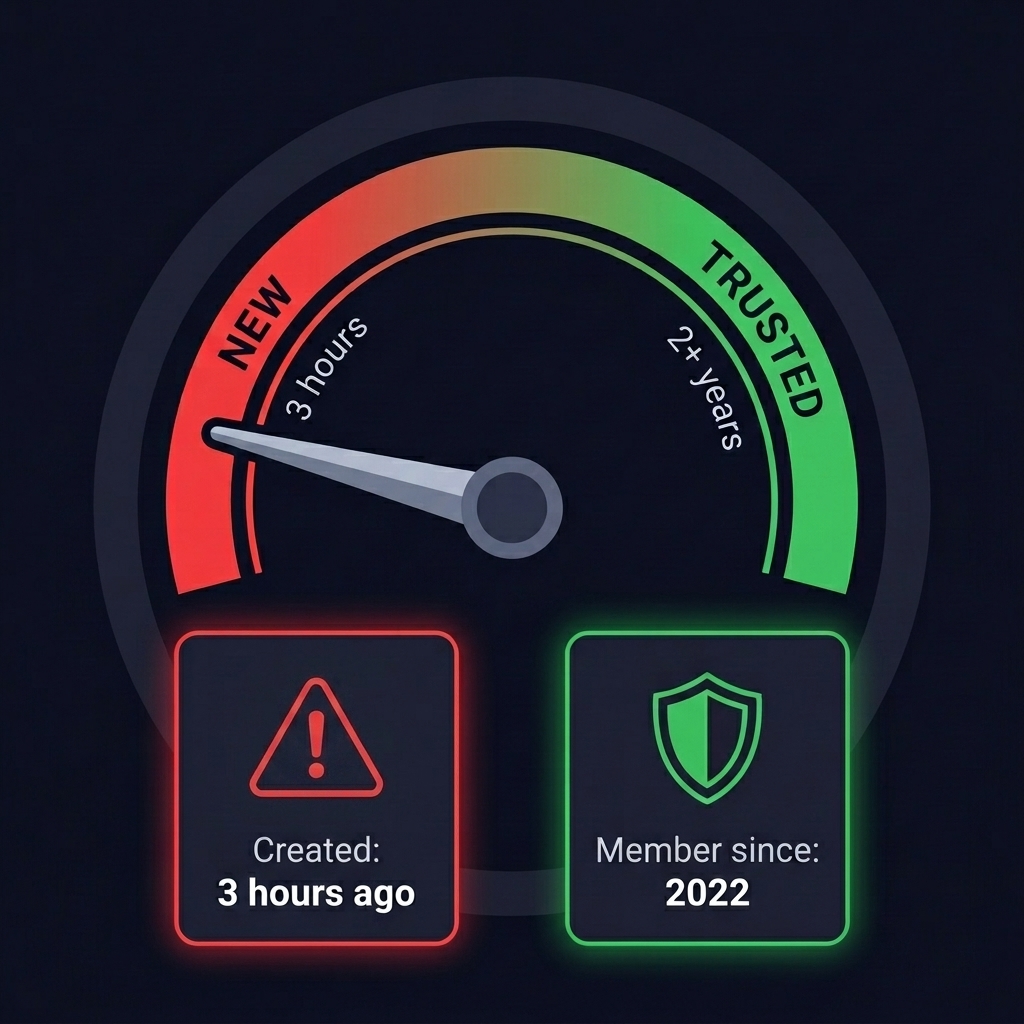 Fresh account attack